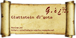 Glattstein Ágota névjegykártya